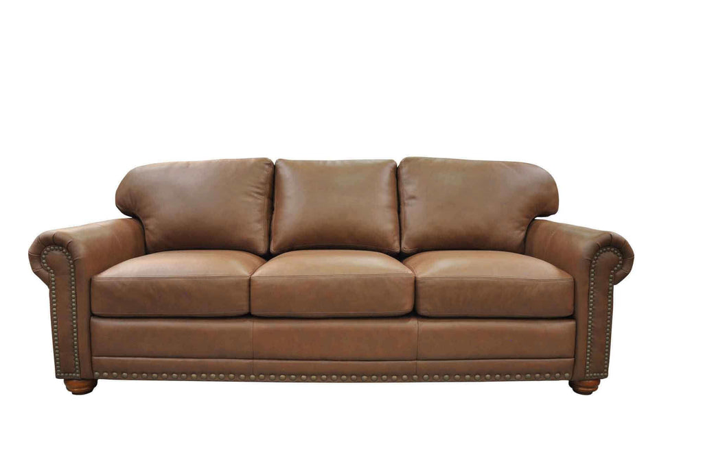 Dominion Leather Queen Size Sofa Sleeper | American Style | Wellington's Fine Leather Furniture