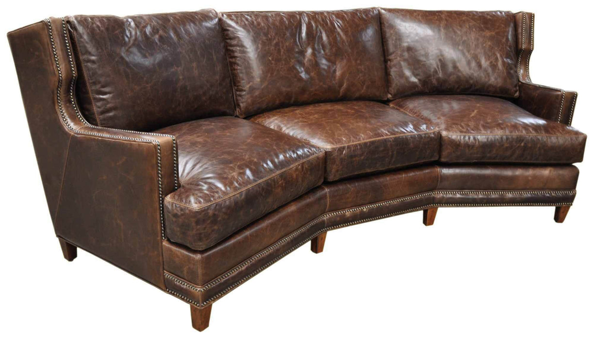 Dunhill Leather Conversation Sofa | American Style | Wellington's Fine Leather Furniture