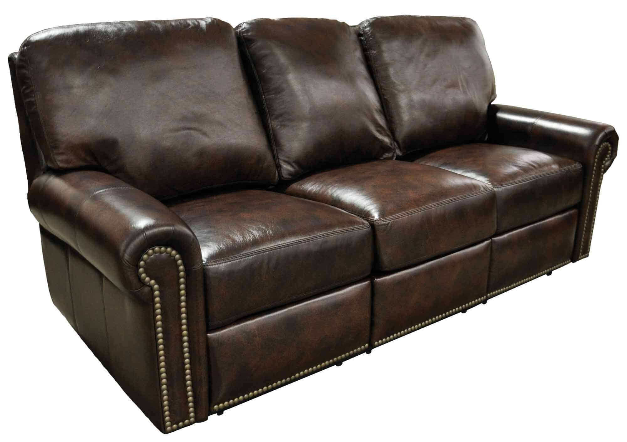 Fairfield Leather Reclining Sofa by American Style