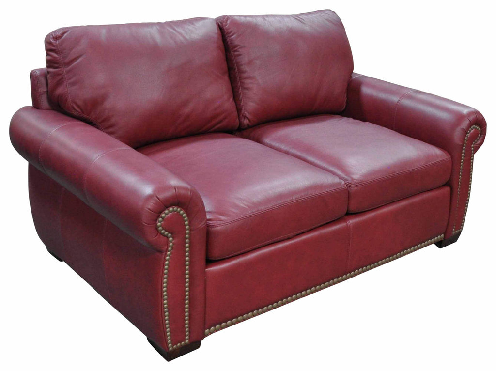 Milo 3 Leather Loveseat | American Style | Wellington's Fine Leather Furniture