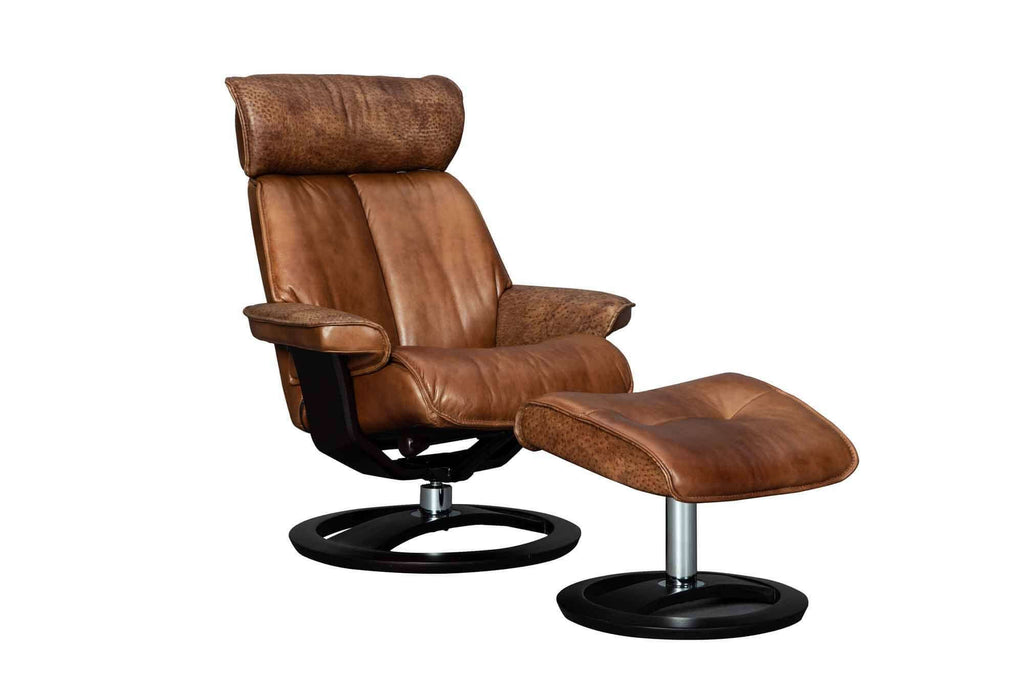 Santa Monica Leather Chair and Ottoman | American Style | Wellington's Fine Leather Furniture