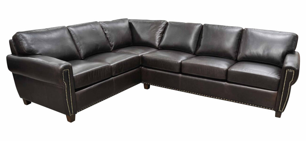 Alden Leather Sectional | American Style | Wellington's Fine Leather Furniture