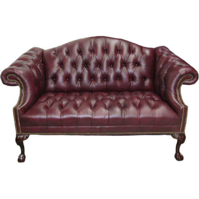 Ball In Claw Leather Loveseat | American Heirloom | Wellington's Fine Leather Furniture
