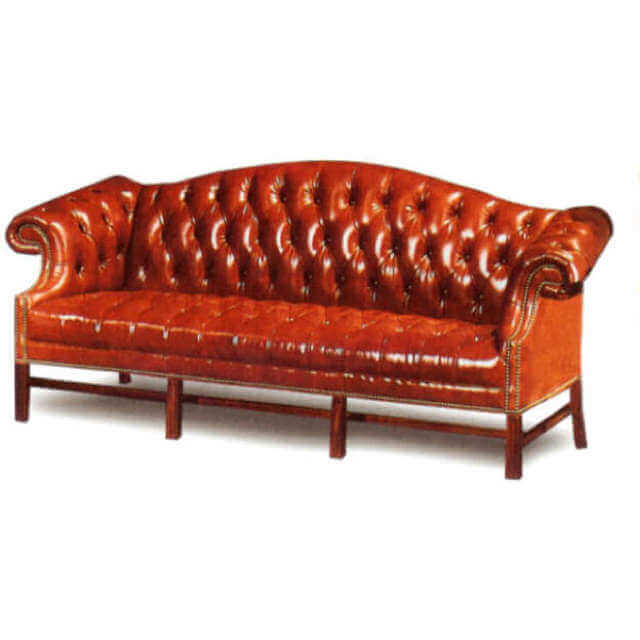 Chippendale Leather Loveseat | American Heirloom | Wellington's Fine Leather Furniture