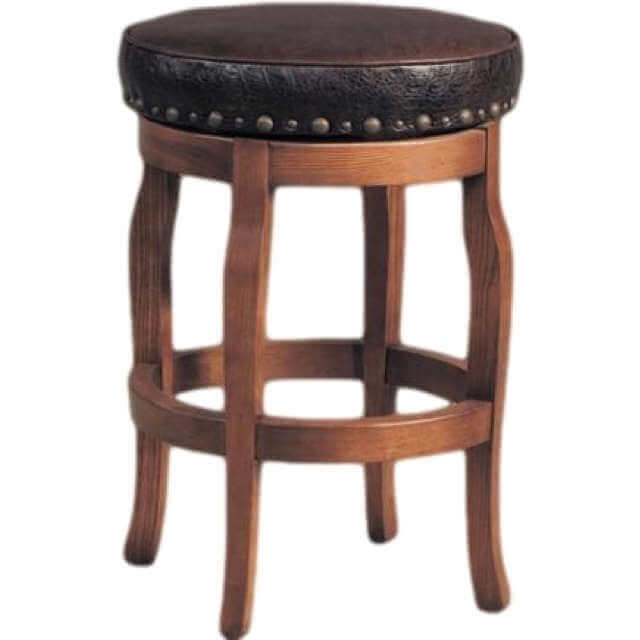 Rio Grande Swivel Leather Bar Stool | American Heirloom | Wellington's Fine Leather Furniture