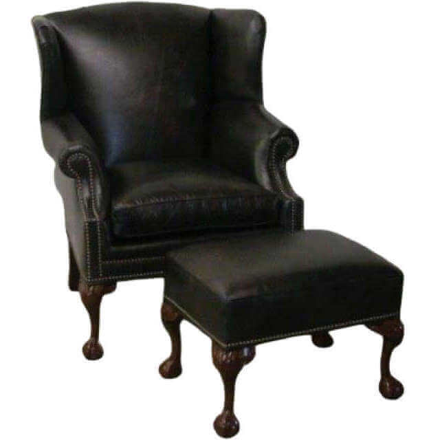 Tight Back Ball In Claw Wing Chair | American Heirloom | Wellington's Fine Leather Furniture