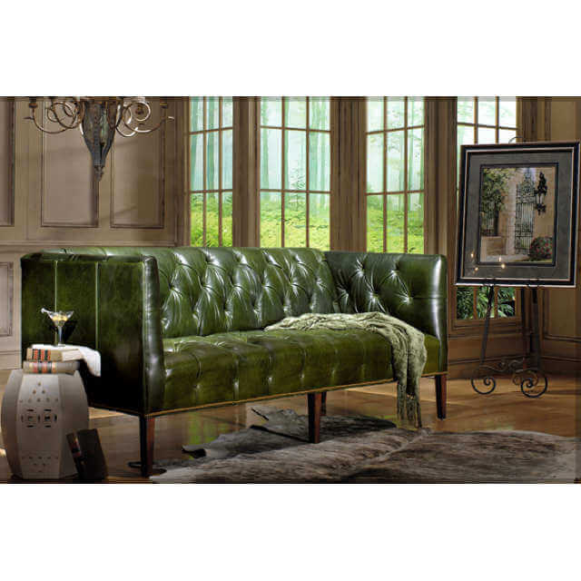 Tufted Leather Shelter Sofa | American Heirloom | Wellington's Fine Leather Furniture
