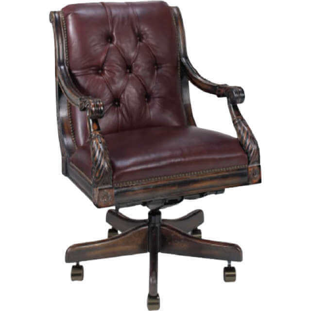 Nob Hill Leather Swivel Tilt Chair | American Heirloom | Wellington's Fine Leather Furniture