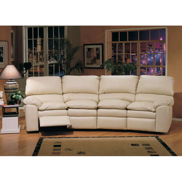 Catera Four Cushion Leather Reclining Conversation Sofa | American Style | Wellington's Fine Leather Furniture