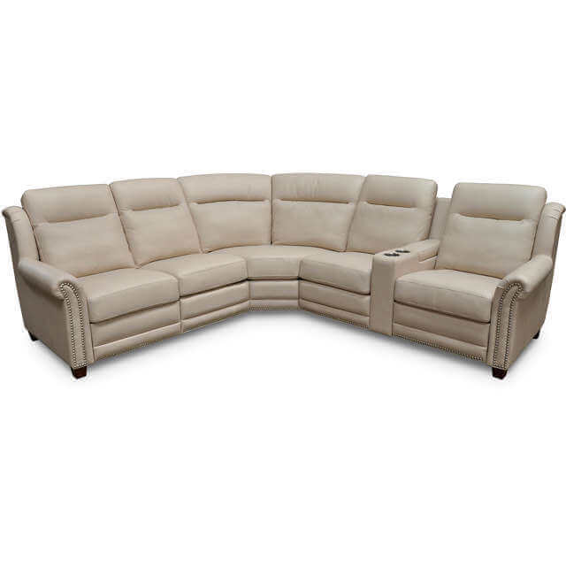 Isla Leather Power Reclining Sectional With Articulating Headrest | American Style | Wellington's Fine Leather Furniture