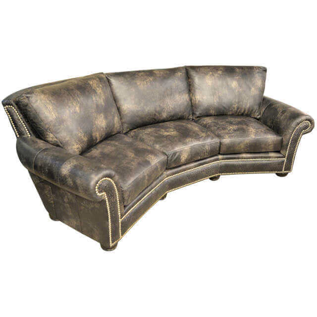 Kaymus Leather Conversation Sofa | American Style | Wellington's Fine Leather Furniture