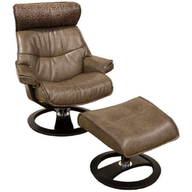 Pismo Beach Leather Chair and Ottoman | American Style | Wellington's Fine Leather Furniture