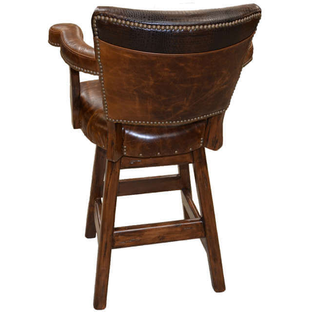 Rango Leather Bar Stool | American Style | Wellington's Fine Leather Furniture