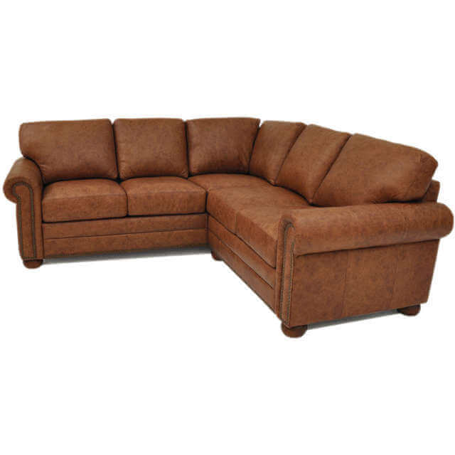 Savannah Leather Sectional | American Style | Wellington's Fine Leather Furniture