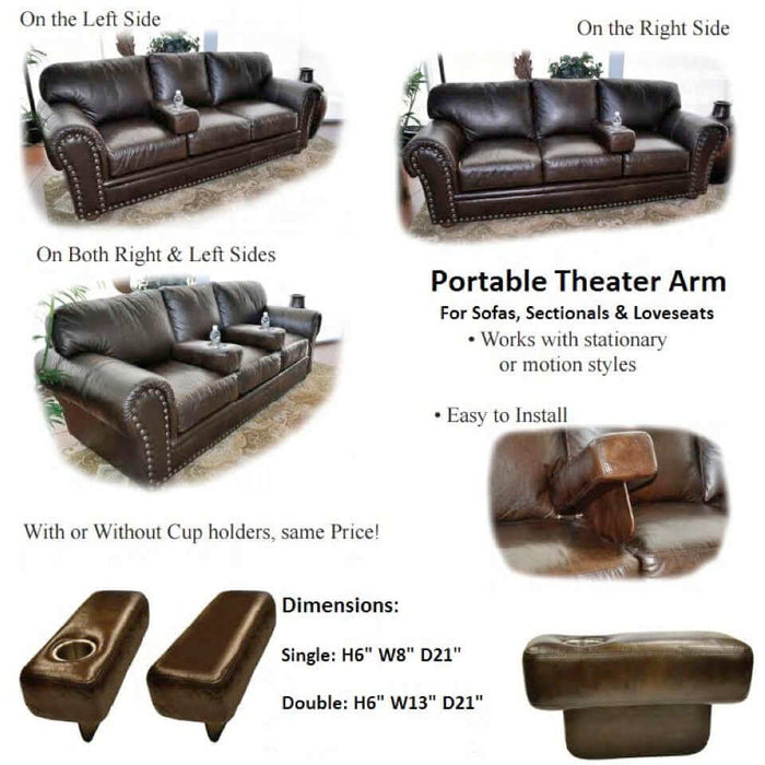 Ponza Leather Power Reclining Loveseat With Articulating Headrest | American Style | Wellington's Fine Leather Furniture