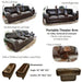 Dominion Leather Conversation Sofa | American Style | Wellington's Fine Leather Furniture