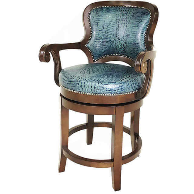 Hillsdale Leather Swivel Bar Stool | American Tradition | Wellington's Fine Leather Furniture