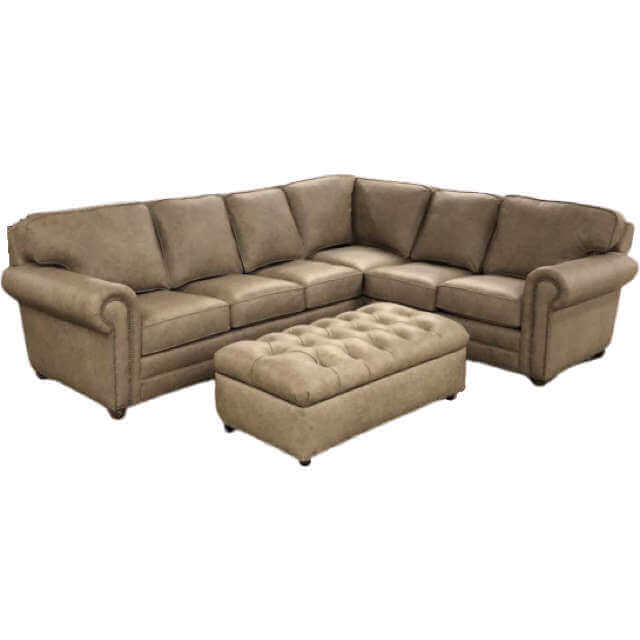 Isenhour Leather Sectional | American Tradition | Wellington's Fine Leather Furniture