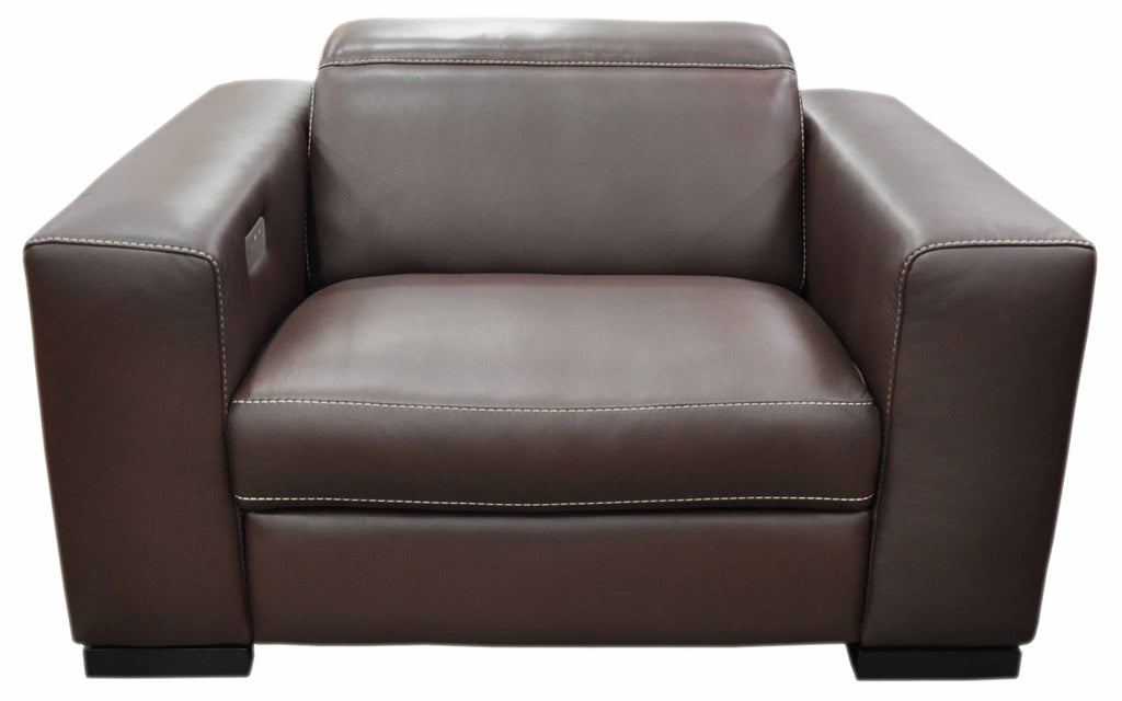 Murano Leather Power Recliner With Articulating Headrest | American Style | Wellington's Fine Leather Furniture