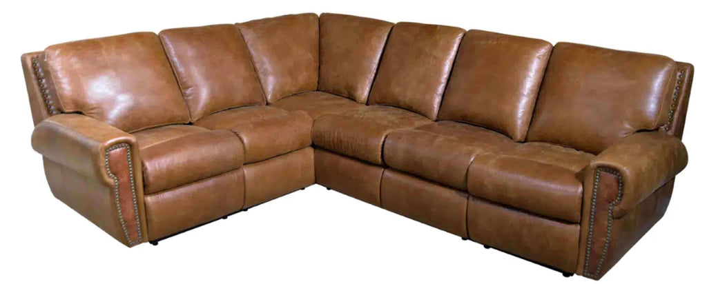 Bismarck Leather Reclining Sectional | American Style | Wellington's Fine Leather Furniture