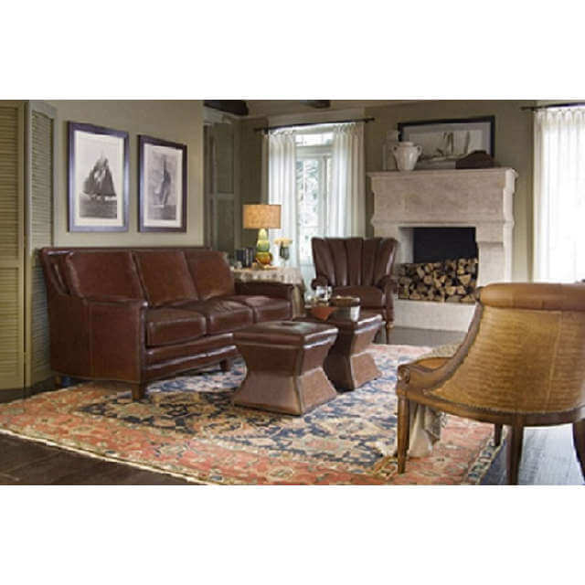 Prescott Leather Sofa In Saddle | Budget Design | Wellington's Fine Leather Furniture