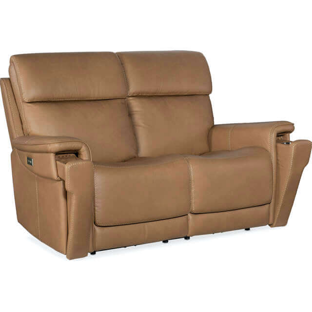 Lyra Leather Zero Gravity Power Reclining Loveseat With Articulating Headrest And Lumbar In Brown | Budget Elegance | Wellington's Fine Leather Furniture