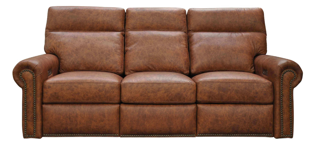 Campbell Leather Power Reclining Sofa With Articulating Headrest | American Style | Wellington's Fine Leather Furniture