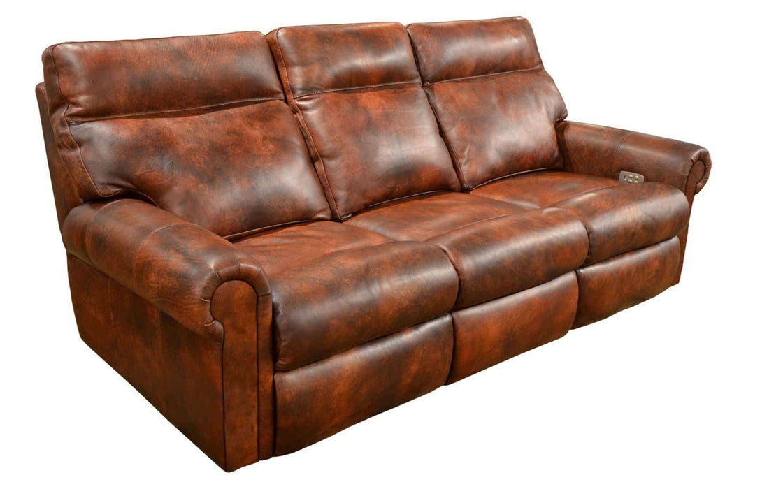 Curtis Leather Power Reclining Loveseat With Articulating Headrest | American Style | Wellington's Fine Leather Furniture