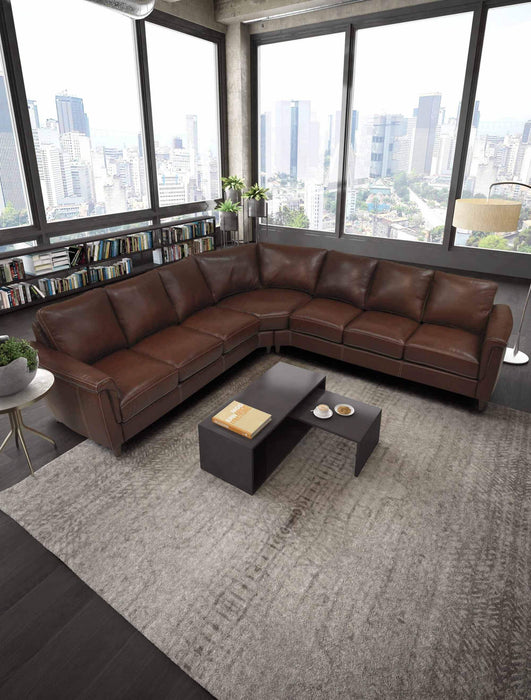 Ellie Leather Sectional | American Style | Wellington's Fine Leather Furniture