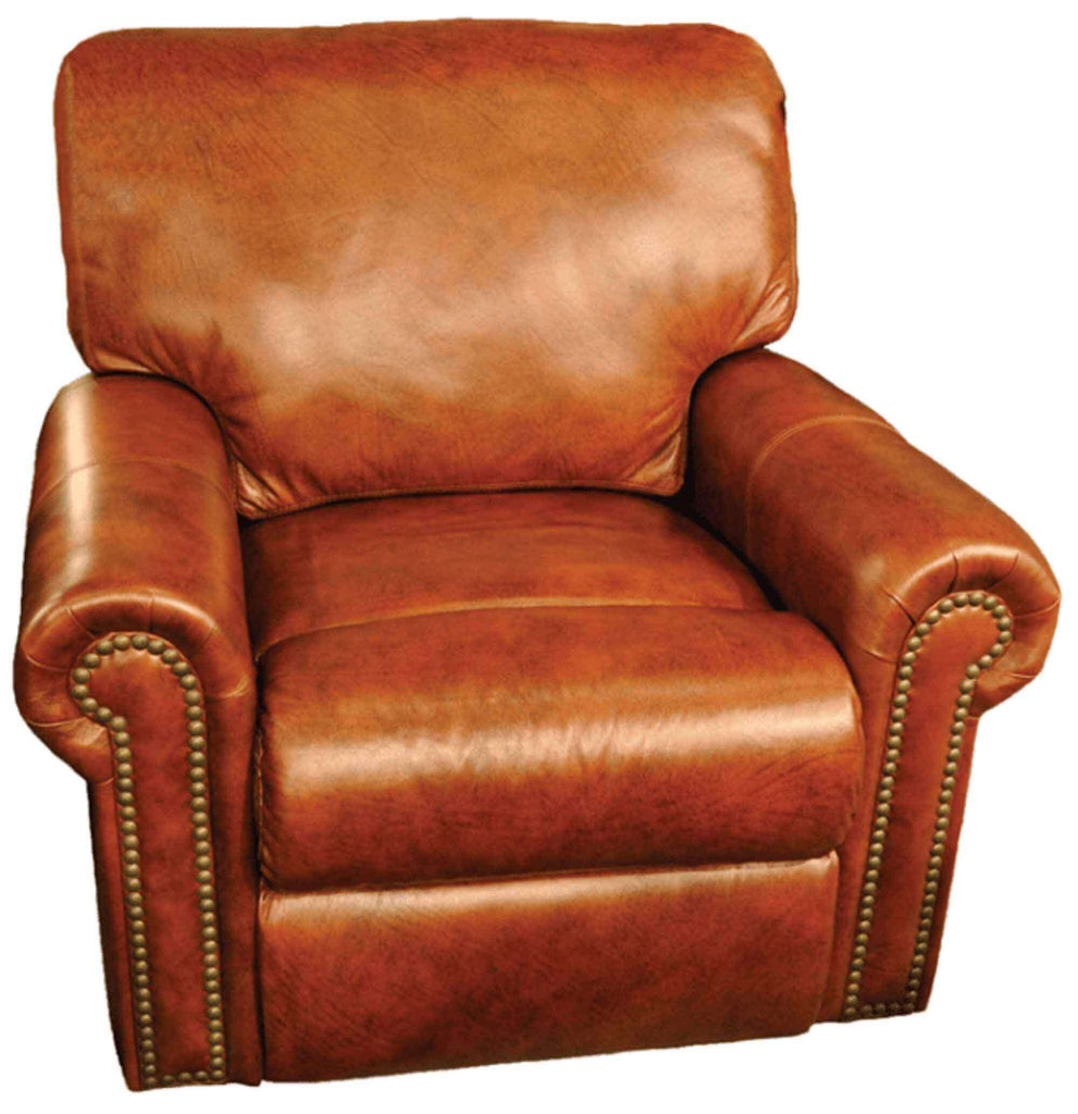 Fairmont Leather Swivel Glider Recliner | American Style | Wellington's Fine Leather Furniture