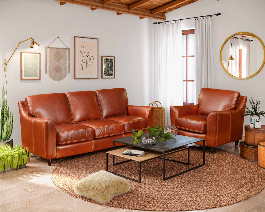 Great Texas Leather Loveseat | American Style | Wellington's Fine Leather Furniture