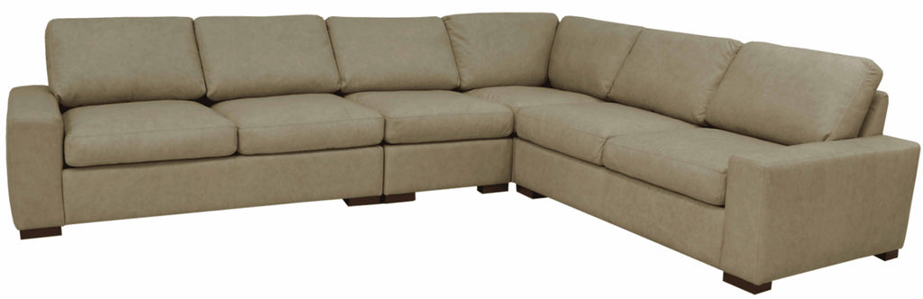 Max 3 Leather Sectional | American Style | Wellington's Fine Leather Furniture