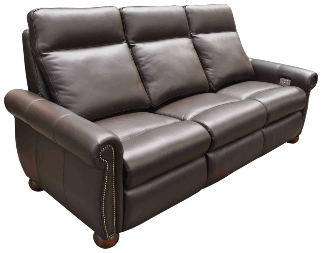 Stanton Leather Power Reclining Sofa With Articulating Headrest | American Style | Wellington's Fine Leather Furniture