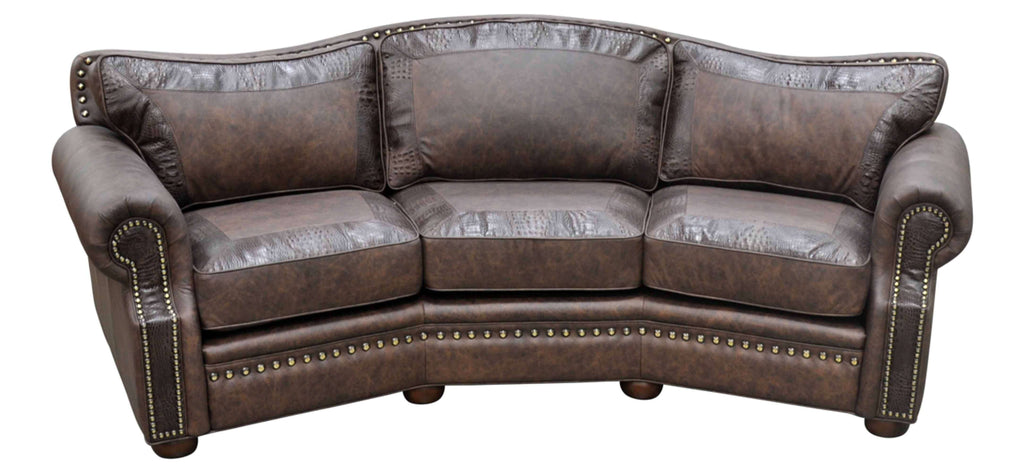 Tucson Leather Conversation Sofa | American Style | Wellington's Fine Leather Furniture