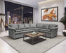 Uptown Leather Sectional | American Style | Wellington's Fine Leather Furniture