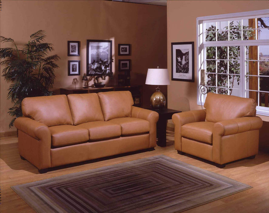West Point Leather Loveseat | American Style | Wellington's Fine Leather Furniture