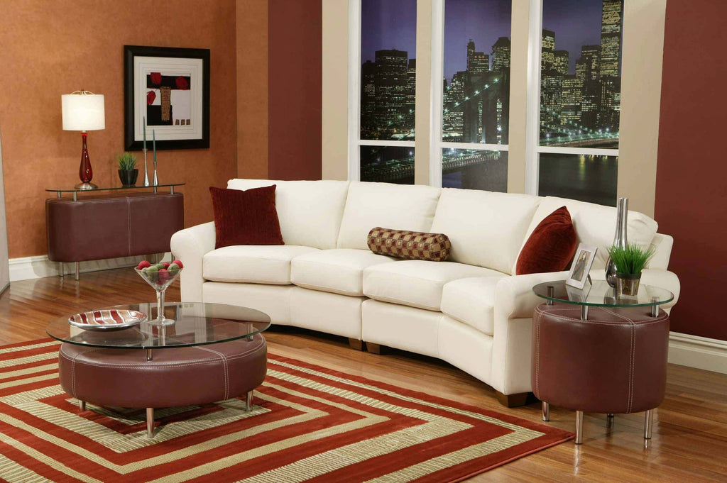 West Point Leather 4 Cushion Conversation Sofa | American Style | Wellington's Fine Leather Furniture